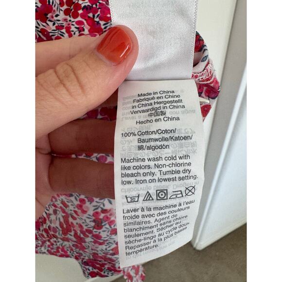 J. Crew Liberty Fabric Wiltshire Print Cotton Button Down Top 2 - Picture 4 of 5